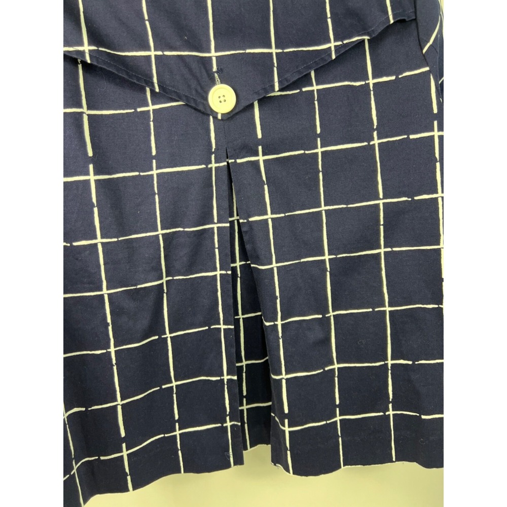 Linea by Louis Dell'Olio Jacket Navy and White Checkered Lined Womens Sz XL - Picture 5 of 9